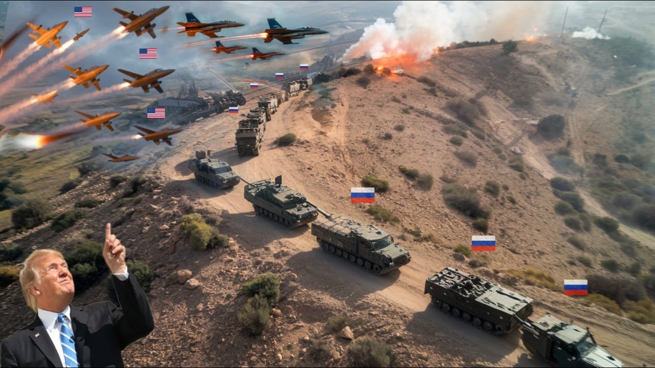 43 американских истребителя атаковали российские военные объекты, смотрите, что произошло! – ARMA 3