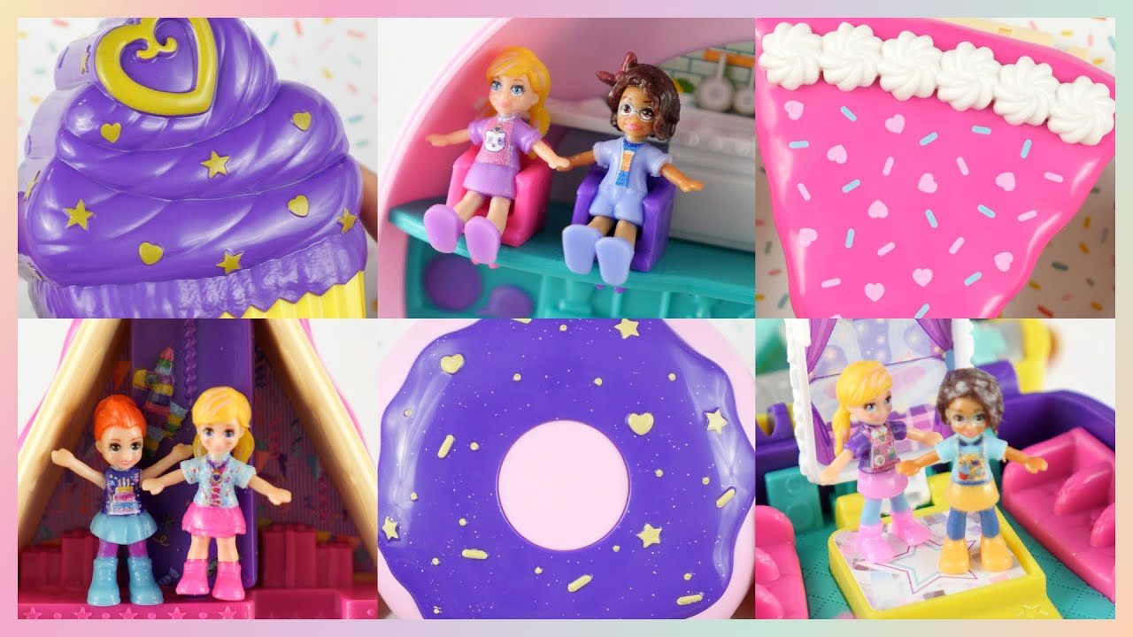 ✨SHOWCASE✨ Polly Pocket: Sweet Treat Cupcake, Donut Pajama Party, Birthday Cake Bash