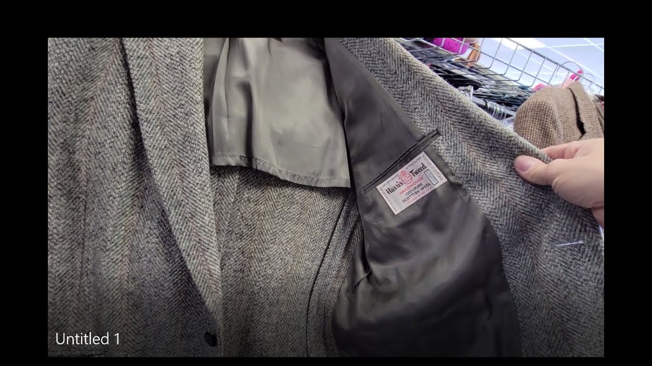 I FOUND 4 MENS HARRIS TWEED SPORTCOATS IN THIS THRIFT STORE