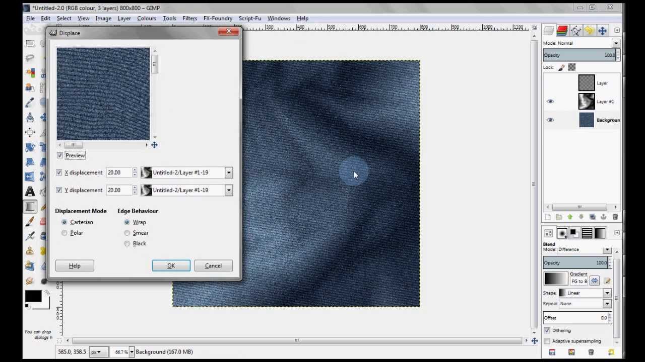 Denim (jeans) texture - GIMP Tutorial