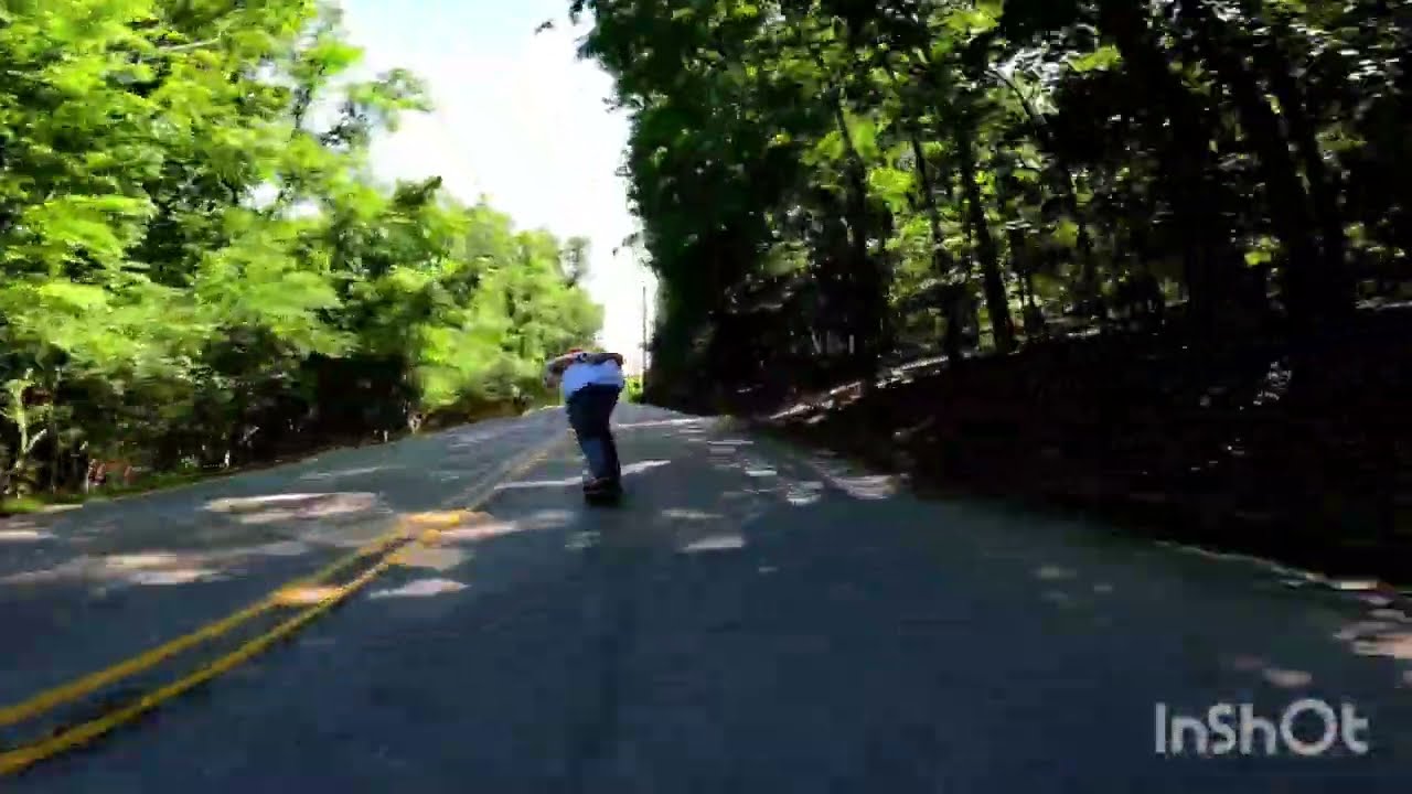 Flying like an eagle downhill skateboarding 4k