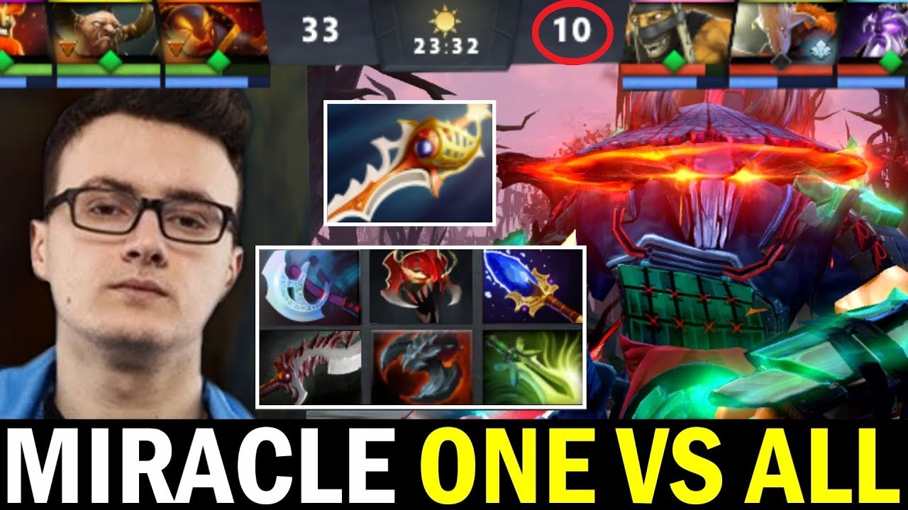 MIRACLE Juggernaut Rapier Unreal Comeback &mdash; One vs All Dota 2