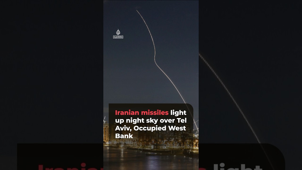 Iranian missiles light up skies over Israel, occupied West Bank | #ajshorts