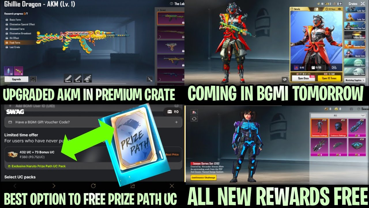 BIGGEST NEWS 🔴 505-UC FREE REWARDS | AKM UPGRADED CRATE COMING IN BGMI | BGMI OFFICIAL ANNOUNCEMENT 