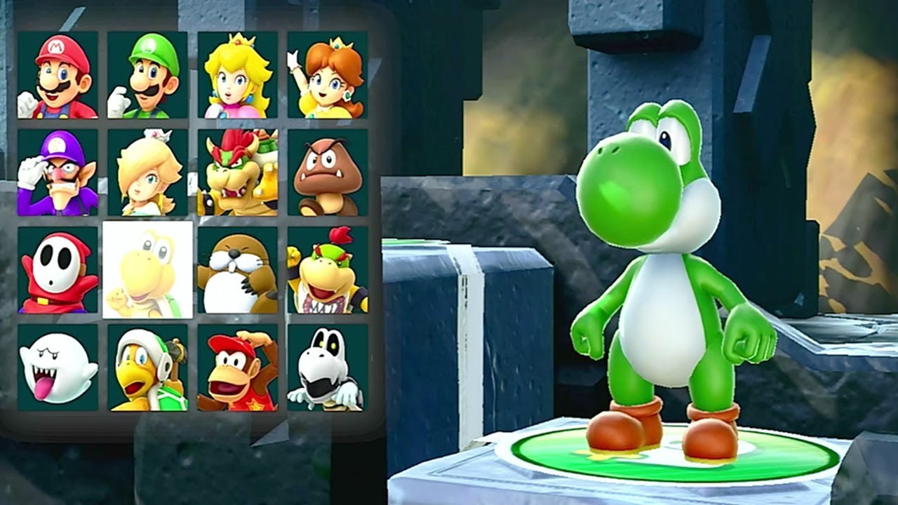 Super Mario Party - Mario Party Whomp's Domino Ruins - Yoshi DK Pom Pom Wario Battle