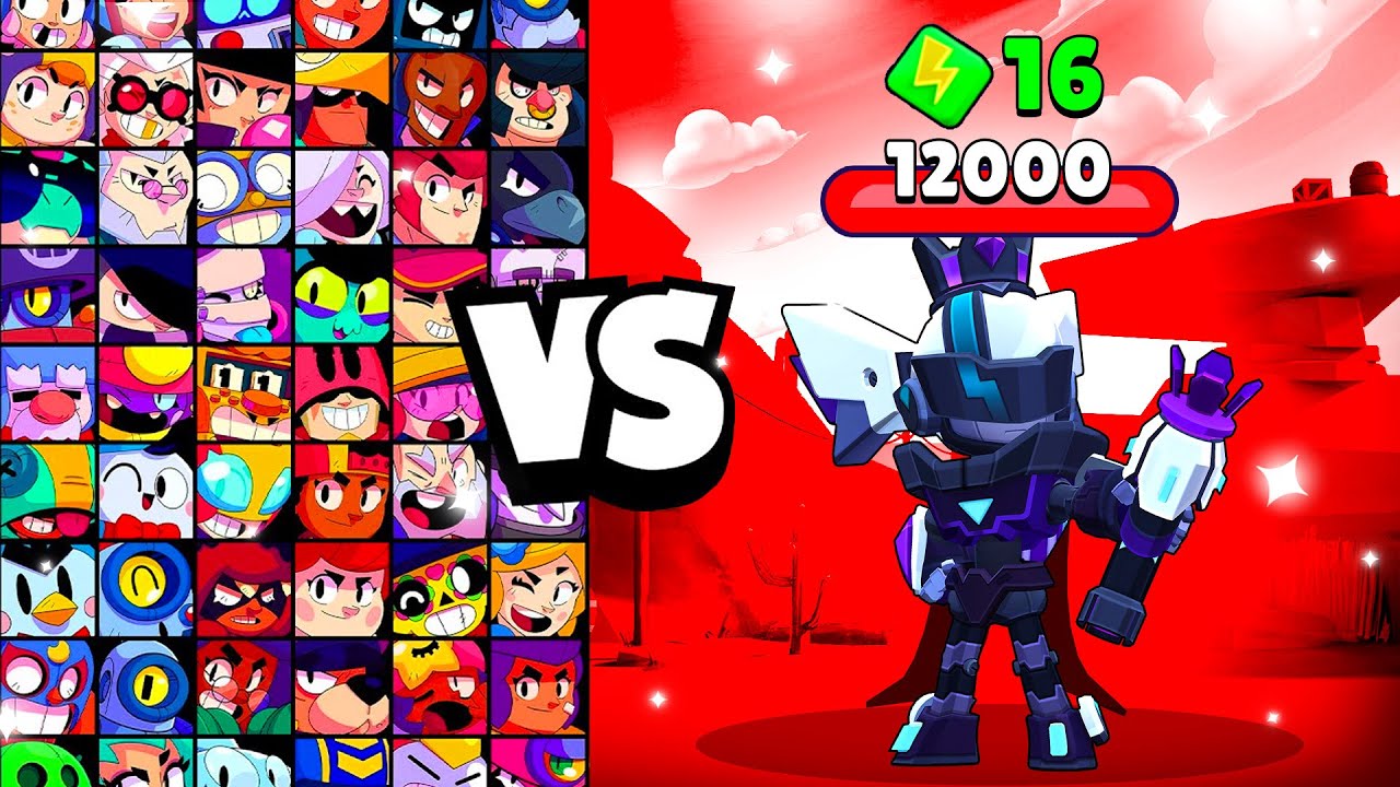 MECHA MANDY vs ALL BRAWLERS! With 16 POWER-UPs! | Brawl Stars