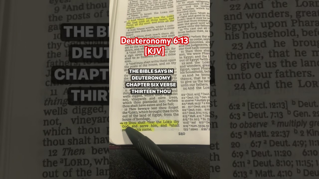 Deuteronomy 6:13 #shorts #bible #bibleverse #reading