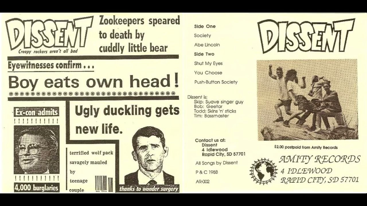 Dissent - Boy Eats Own Head! EP (Hardcore Punk South Dakota)