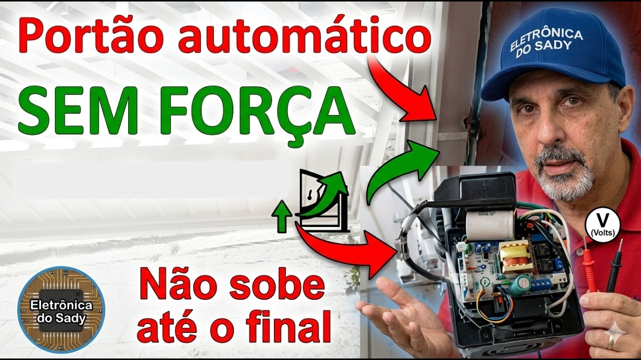 Portão não sobe / sem força / pára no meio - Resolvido