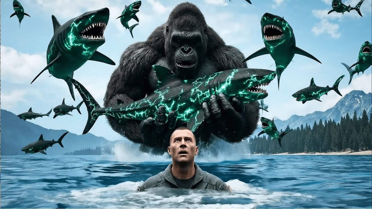 Unbelievable! Kong Battles Millions of Metal-Eating Sharks in the Ocean to Save Humans