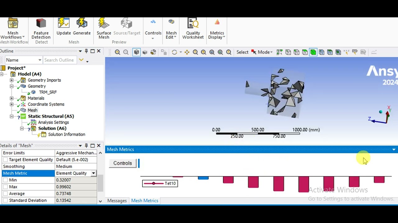 Hexahedral vs Tetrahedron meshing in ansys finite element analysis mesh convergence
