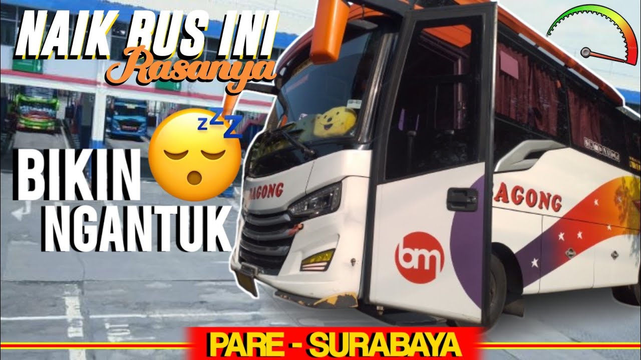 BUS INI BIKIN AKU NGANTUK 😴 , Naik bus  bagong dari Pare ke Terminal purabaya bungurasih 🚀 | MAZA