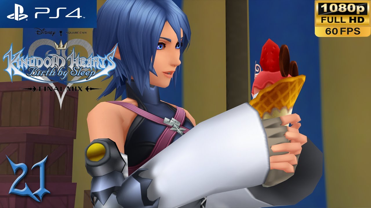 [PS4 1080p 60fps] Kingdom Hearts Birth by Sleep Walkthrough 21 Disney Town (Terra, Ventus, & Aqua)