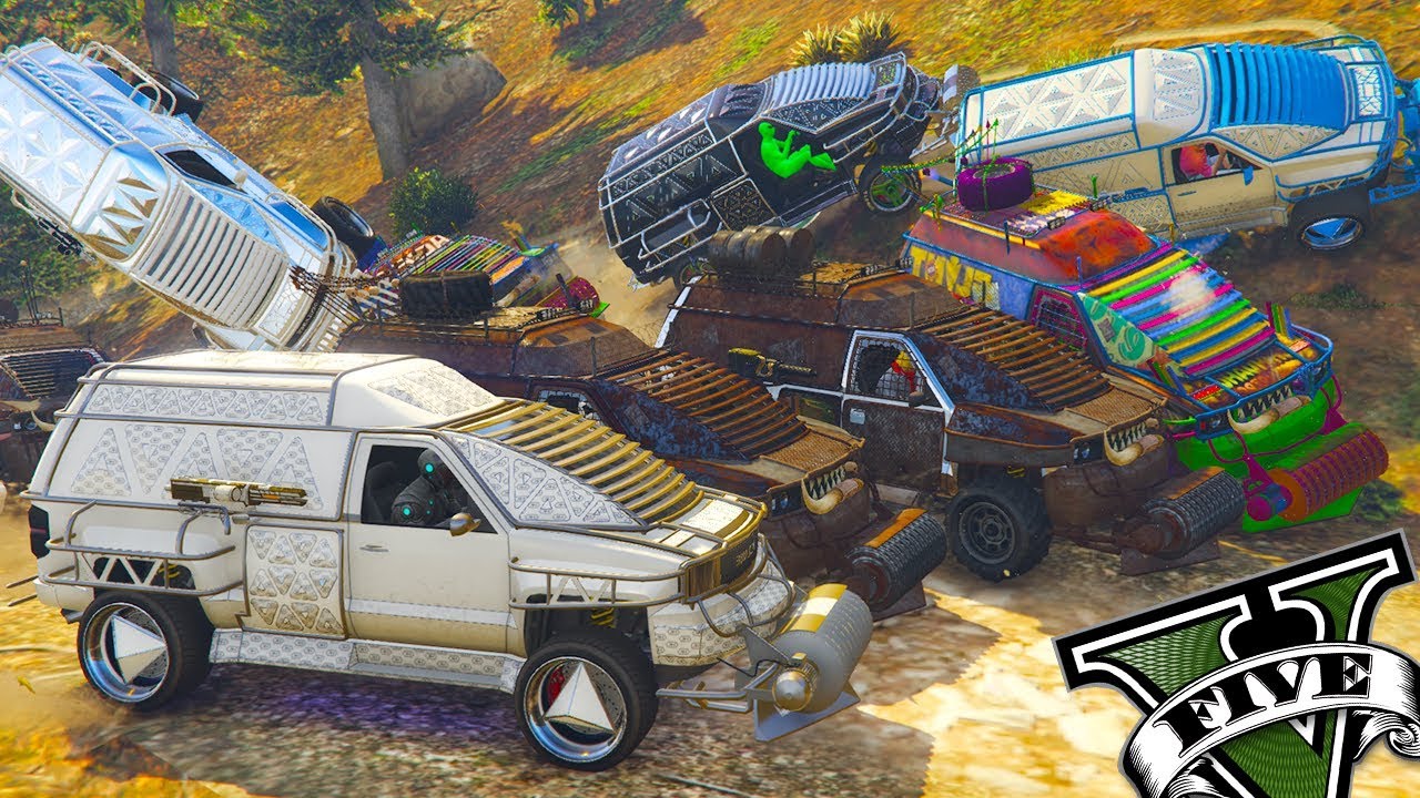 GTA V Online - Rolezinho de RALLY com a Van 90º BRUTUS até Monte Chiliad!