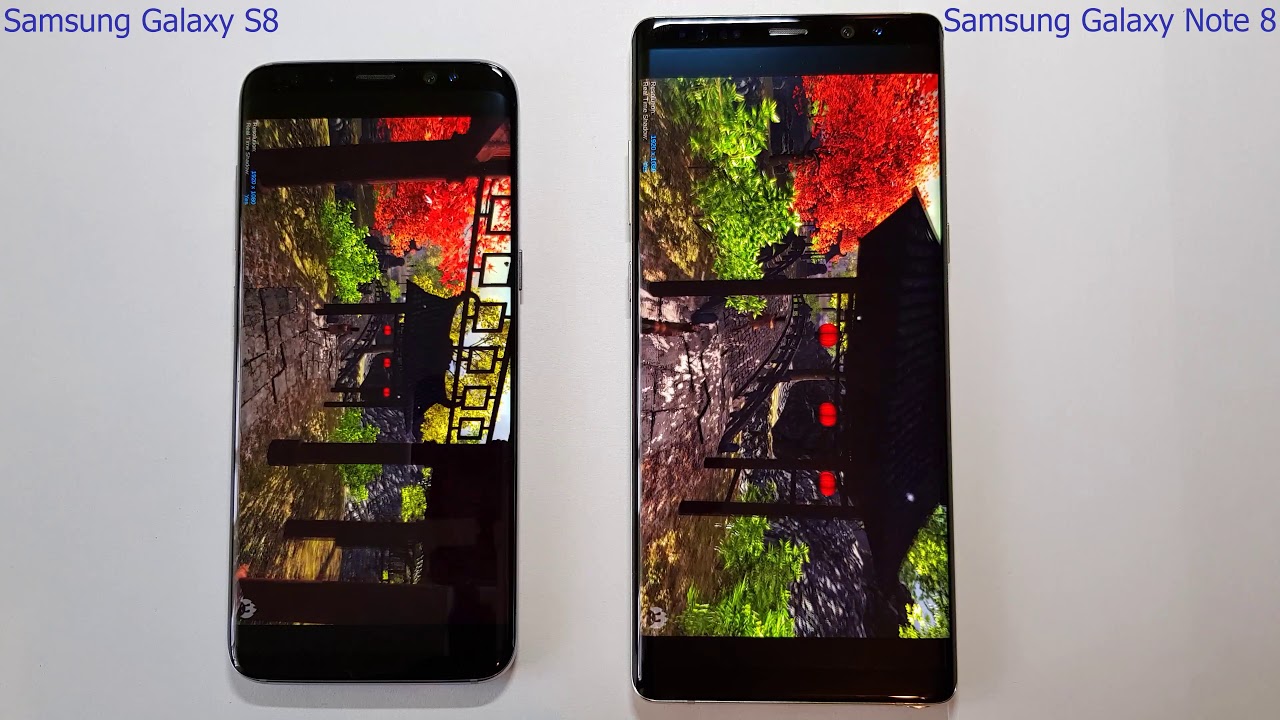 Samsung Galaxy S8 vs Samsung Galaxy Note 8 - Antutu and Geekbench 4 benchmarks