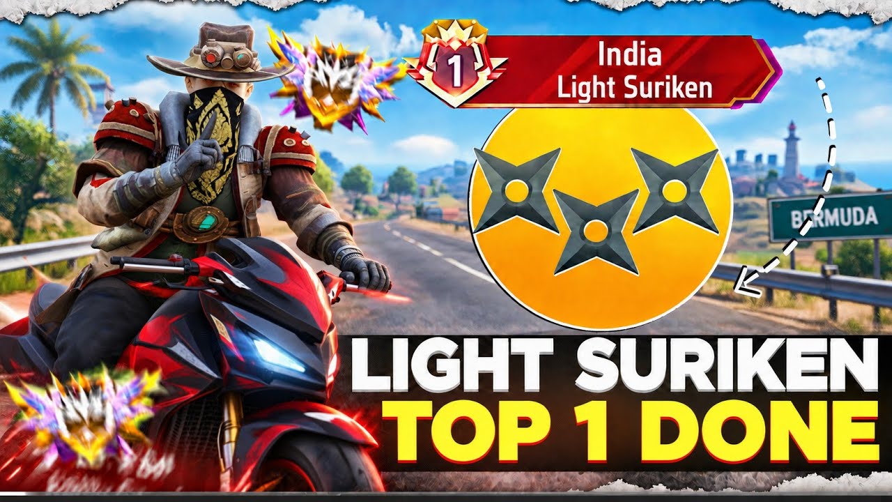 Pushing for India Top 1 Title in Light Shuriken | Is it Possible? 🫨 | State Top 1 Done