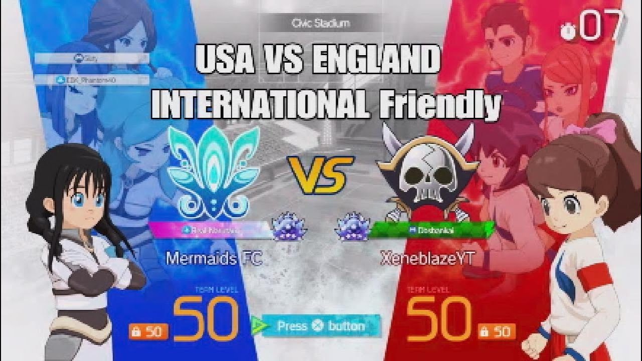 USA VS ENGLAND International Friendly | COMPETITIVE | INAZUMA ELEVEN: Victory Road