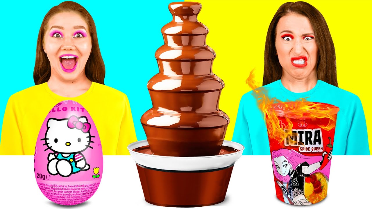 Шоколадный Фонтан Челлендж | Кухонные Лайфхаки и Хитрости от Fun Tun