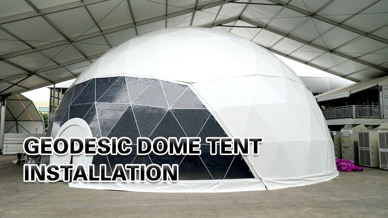 Liri Tent Geodesic Dome Tent Installation Video of Half Sphere Tent