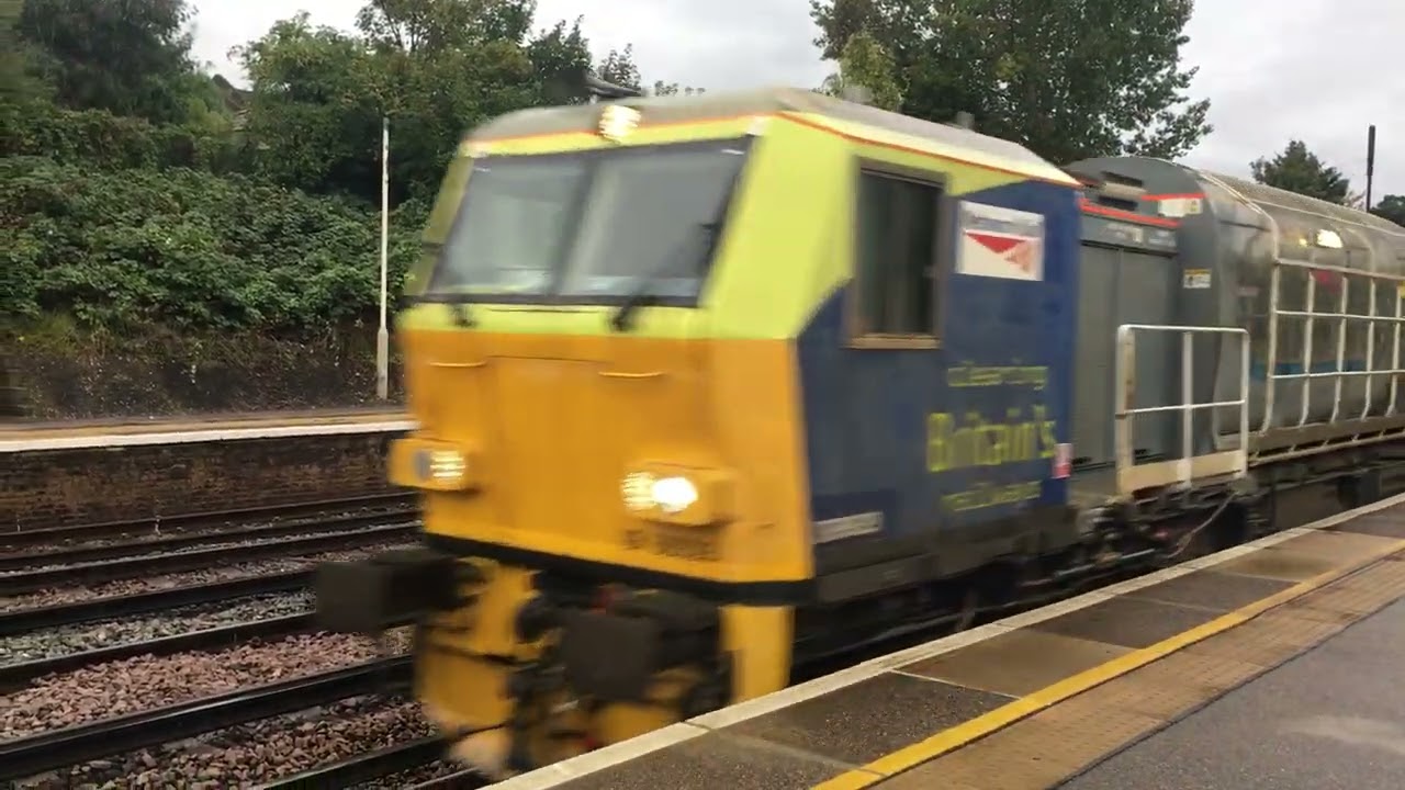 Rail cleaning train at Honor Oak Park station in London