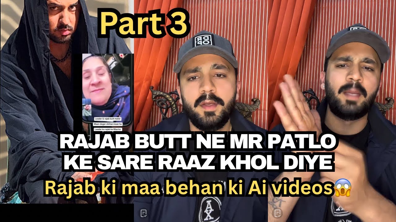 Rajab butt ne tiktok live ke Mr patlo sare raaz bta diye | rajab ki maa behan ki AI videos 😱