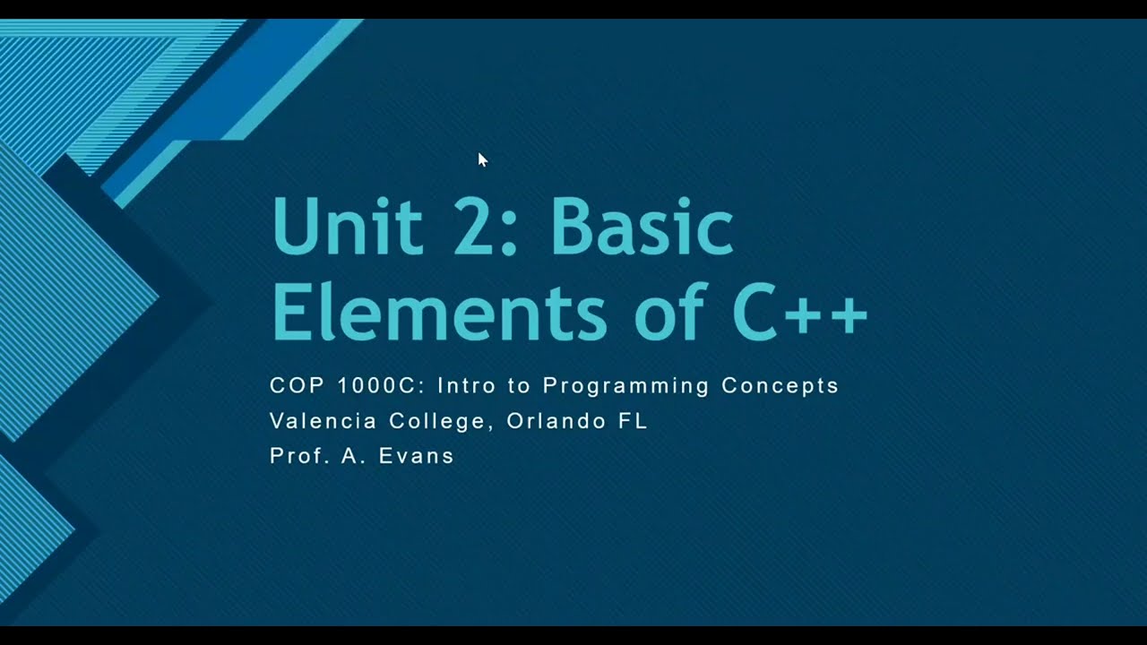 [COP1000C - Intro to Prog Concepts] Unit 2 Coding Examples