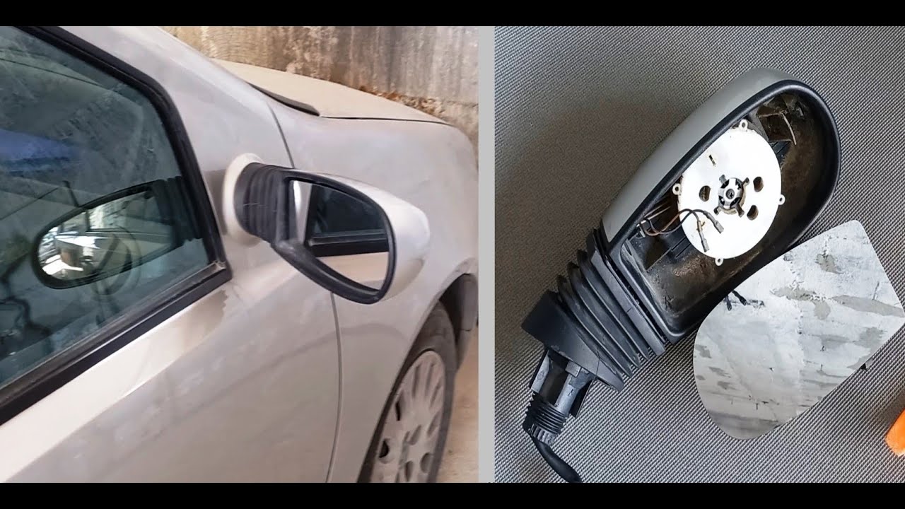 Замена боковых зеркал Fiat Punto и замена стекол боковых зеркал заднего вида #fiatpunto