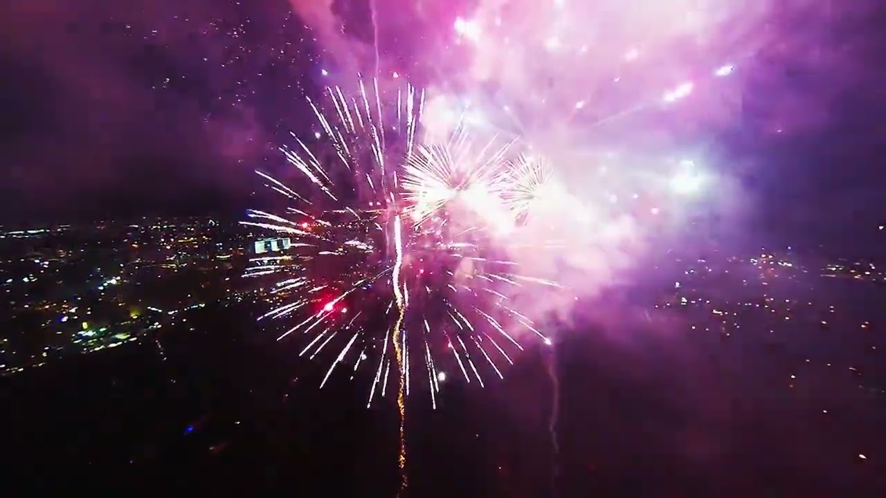 Fireworks from drone