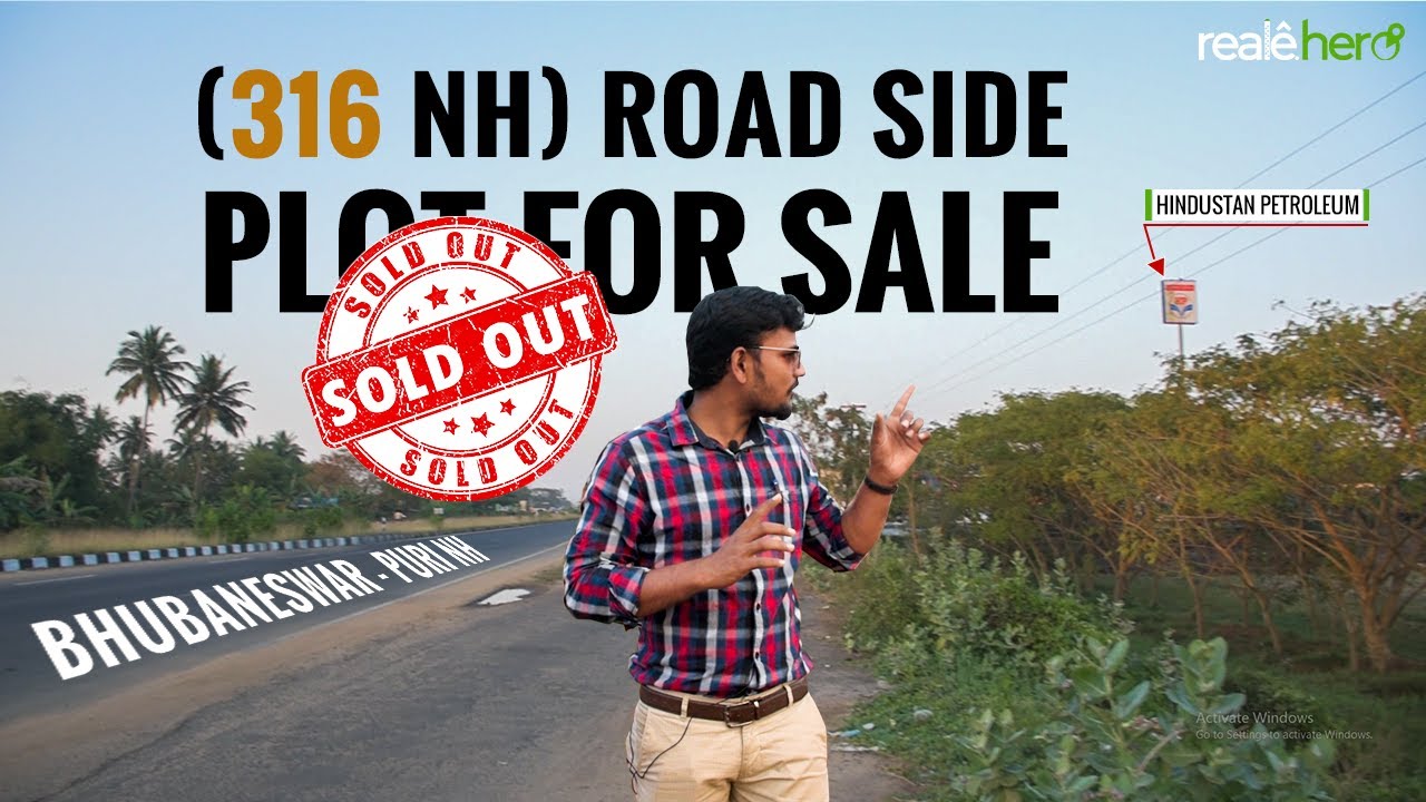 Road side Plot for sale Bhubaneswar-Puri NH I 64 Feet Frontage Gharabari Plot I  #realehero