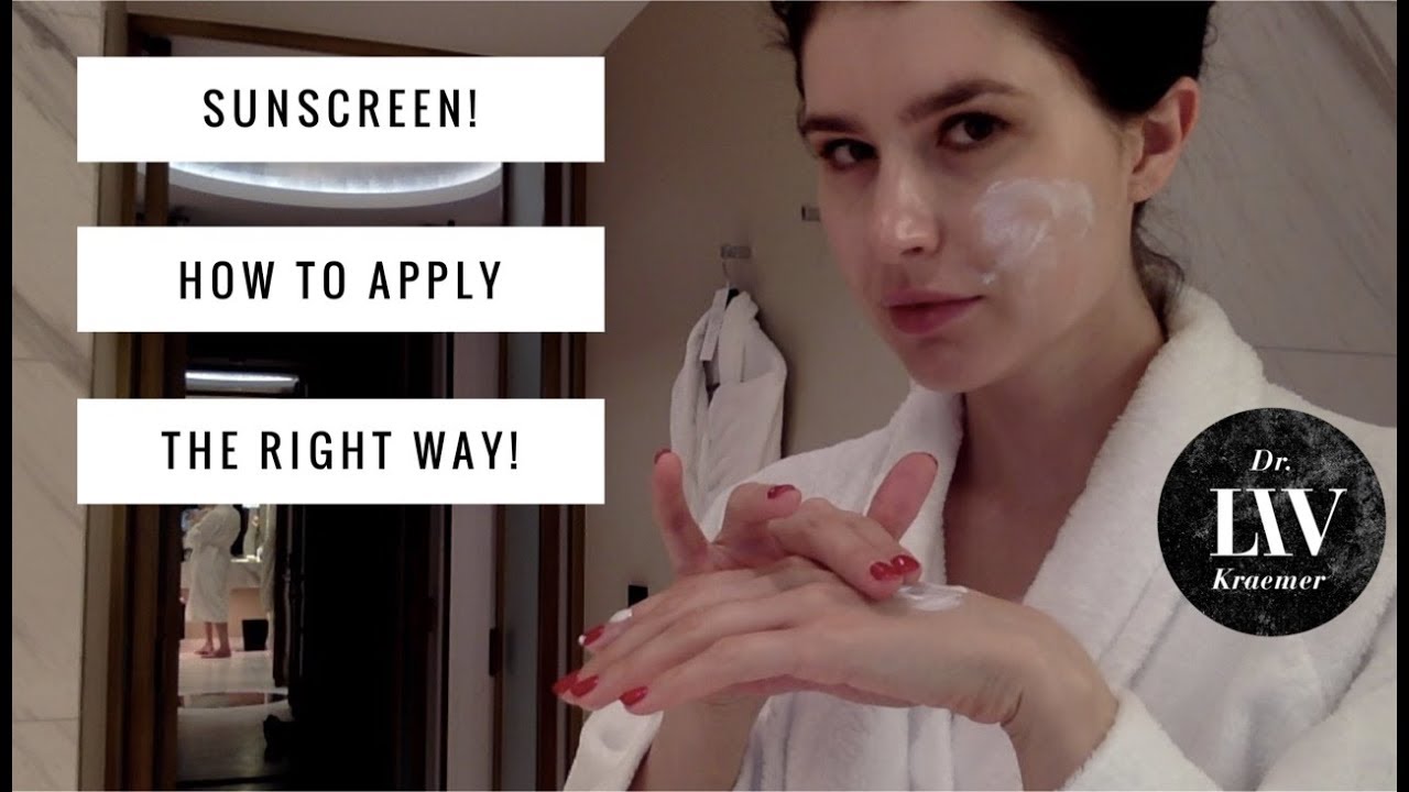 How to apply suncream on your face