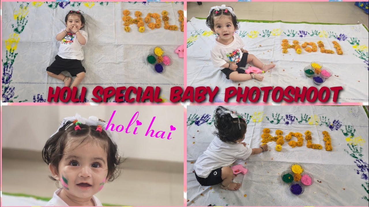 Holi special baby photoshoot 🫟💗✨😍 Happy hoil#holi #babyphotography #holispecial#photographyideas 
