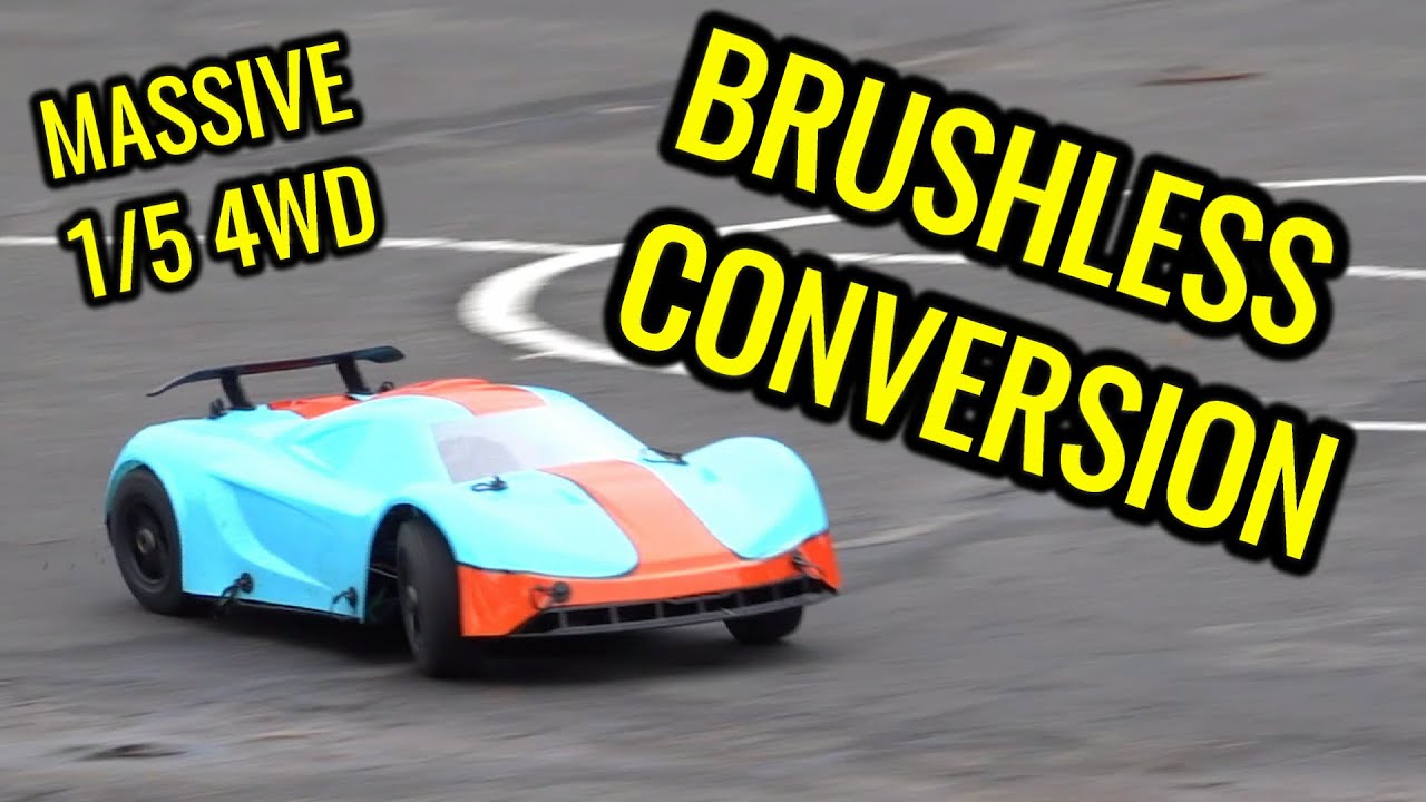 ROVAN F5 1/5 4WD ON ROAD CASTLE CREATIONS BRUSHLESS CONVERSION - IT'S CRAZY POWERFUL!