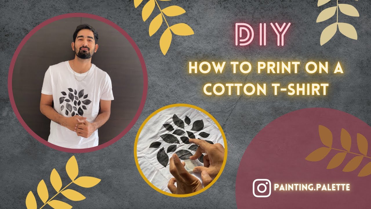 DIY- Homemade block printing on a T-Shirt by Karan Nandaniya(painting.palette)