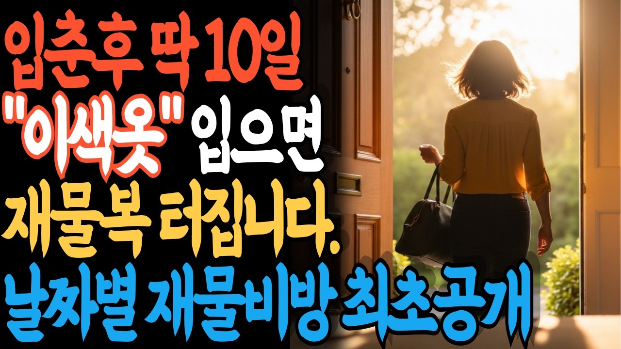 2026년 병오년 재물운 | 2월 8일부터 설날까지 '이 색깔' 꼭 입으세요! 3단계 날짜별 색깔 풍수 비방 (시니어 돈복 터지는 법)