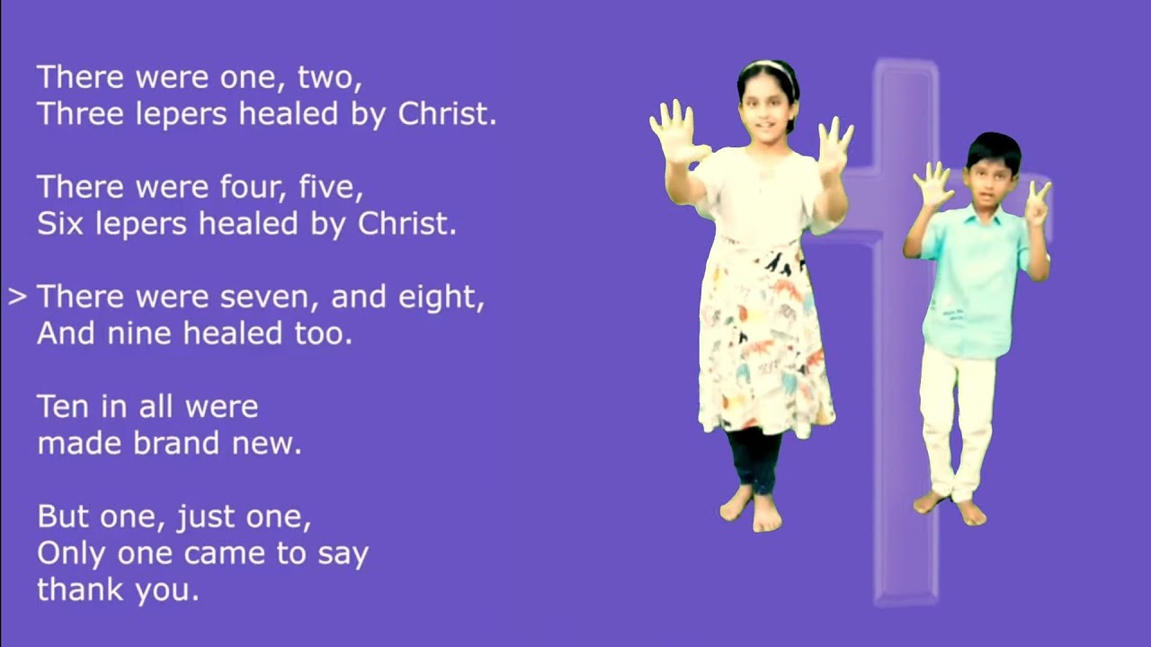 Ten Lepers healed by Christ || Sunday school action song with lyrics @KidsBibleMeet