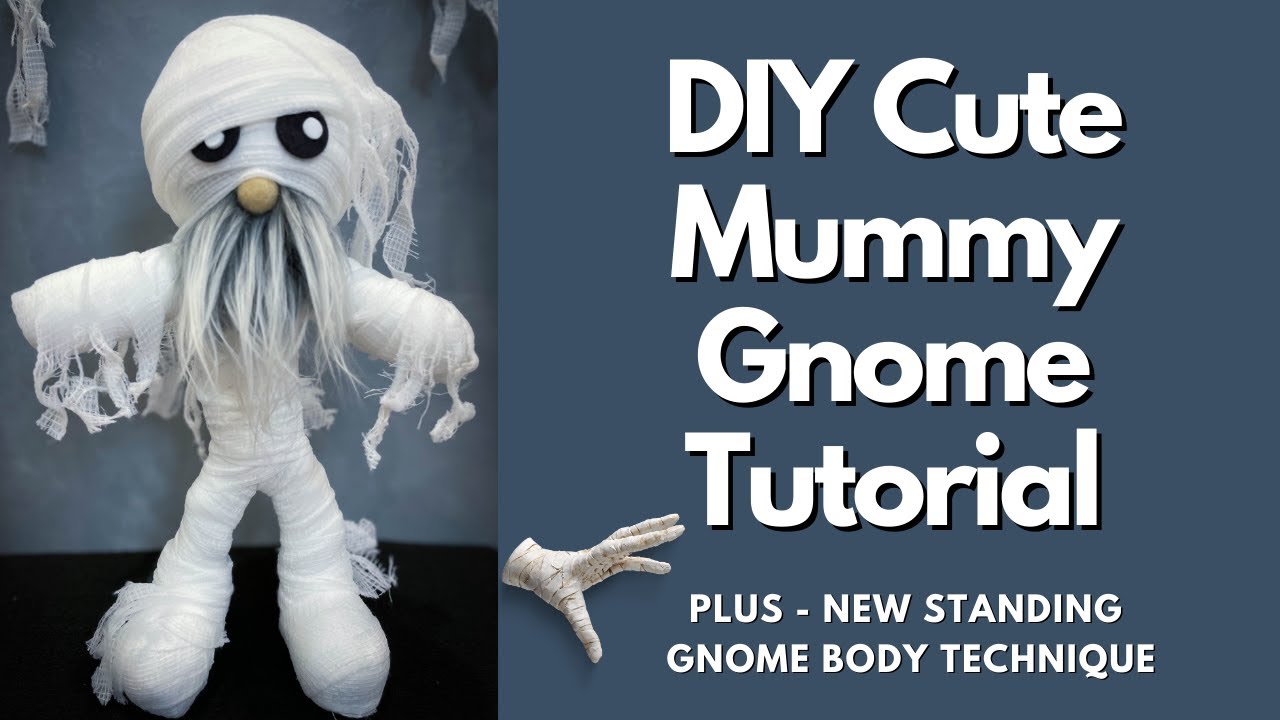 DIY Cute Mummy Gnome Tutorial/Halloween Gnome/No Sew Gnome