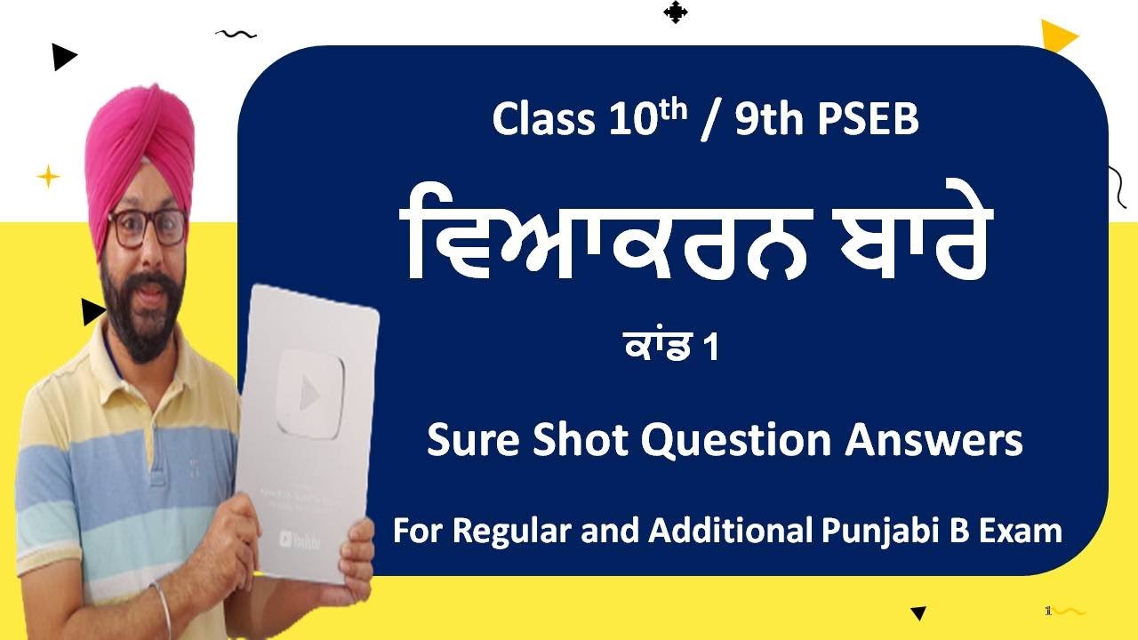 class 10 punjabi b paper grammar chapter 1 question answer class 9 grammar kis nu kehnde han pseb