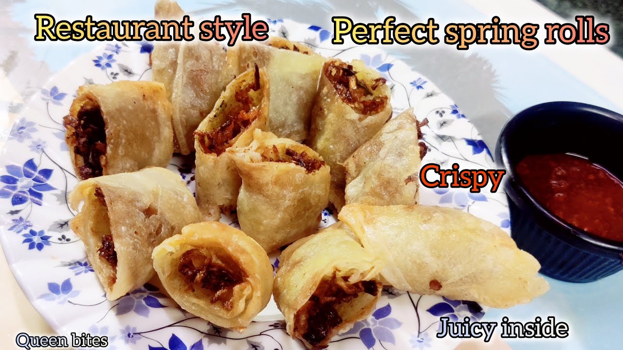 Crispy Veg Spring Roll Recipe 😍 | Street Style Vegetable Spring Roll | Perfect Evening Snack | Queen