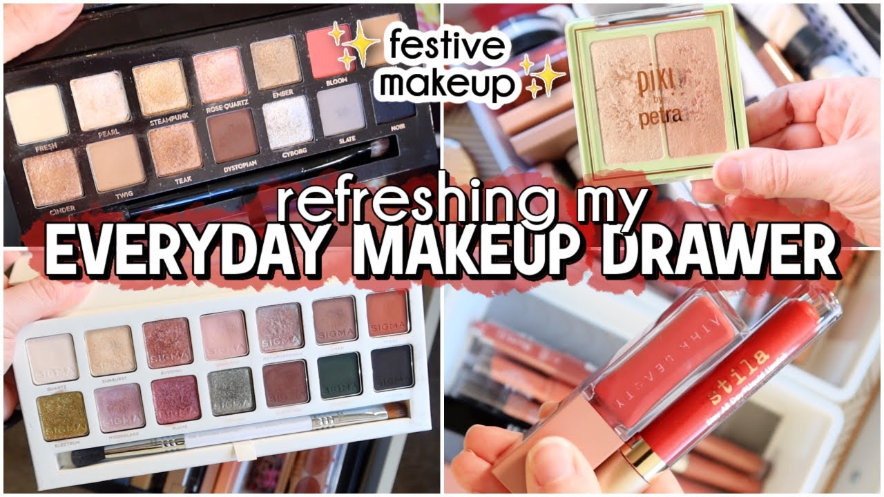 EVERYDAY MAKEUP DRAWER: ✨ festive holiday makeup ✨