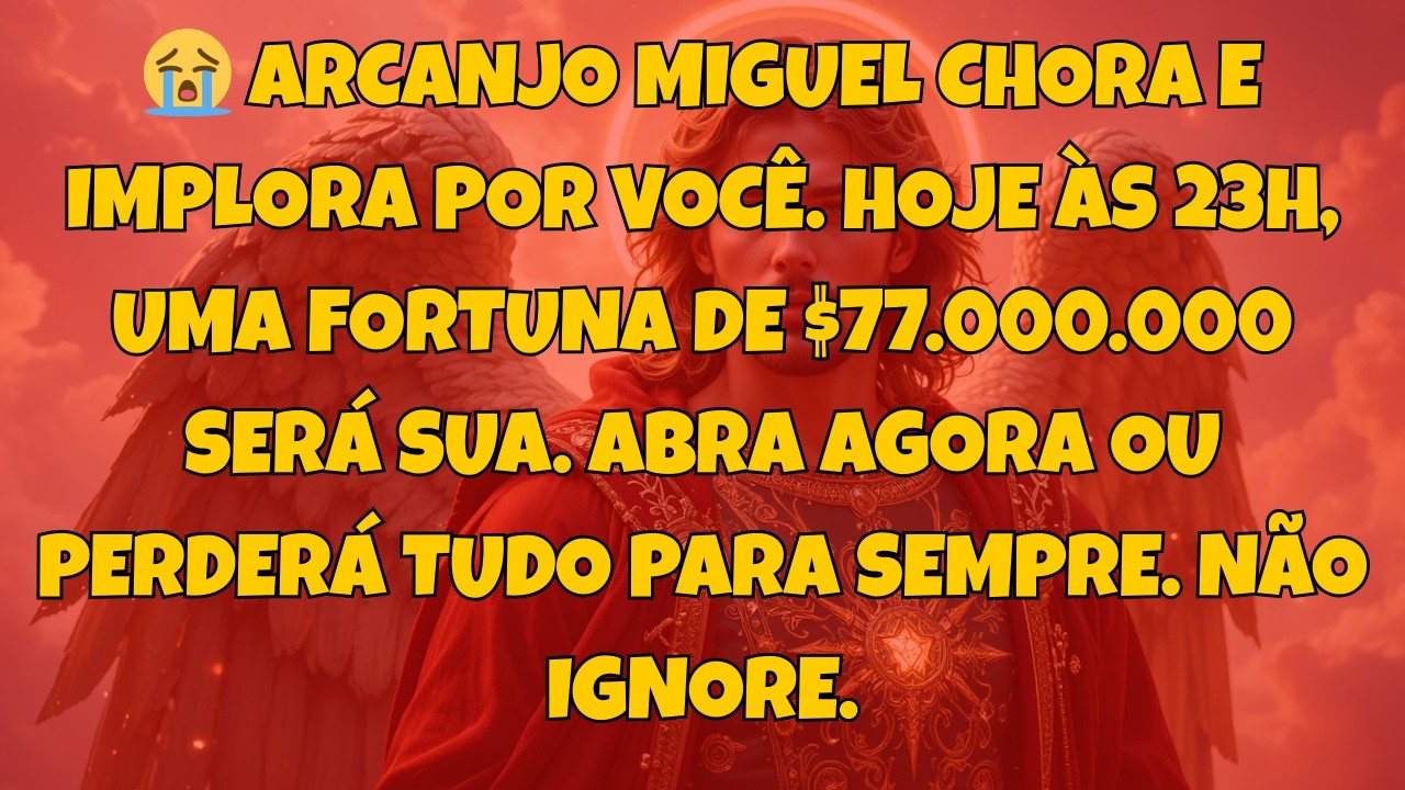 😭 ARCANJO MIGUEL CHORA E IMPLORA POR VOCÊ. HOJE ÀS 23H, UMA FORTUNA DE $77.000.000 SERÁ...