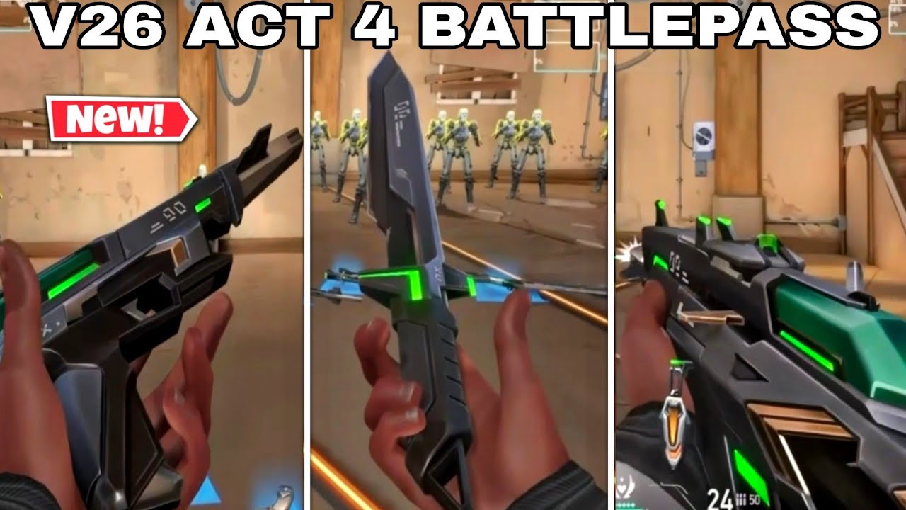 VALORANT V26 Act 4 Battlepass Skins & Melee in Game Showcase & Animations | S26 Act 4 Battlepass