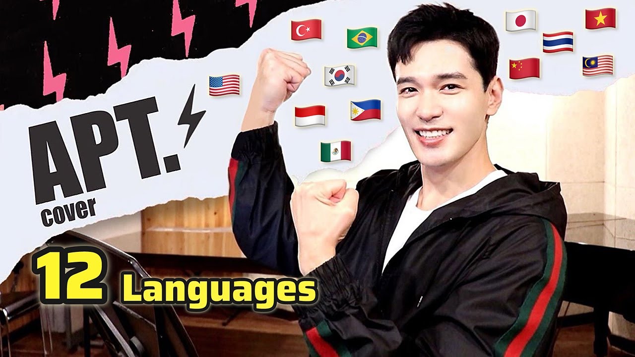 Korean Guy Singing 'APT.' in 12 Languages (ROSÉ & Bruno Mars) Cover by Travys Kim