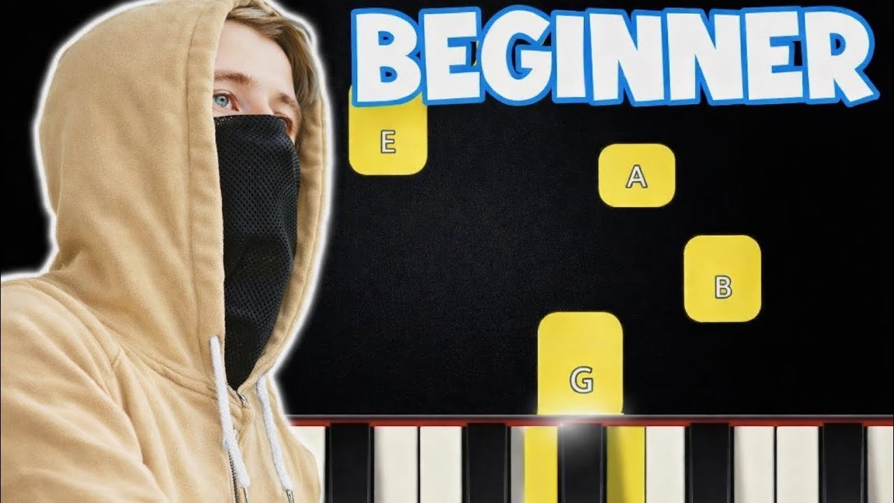 Faded - Alan Walker / BEGINNER PIANO TUTORIAL