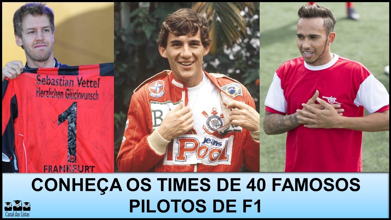 TIMES DOS PILOTOS DE F1 – SAIBA PARA QUAIS CLUBES TORCEM 40 GRANDES PILOTOS DA FÓRMULA 1