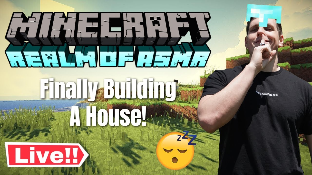 LIVE #ASMR Gaming Relaxing Minecraft Building On The Realm Of ASMR (Keyboard Sounds + Whispered)