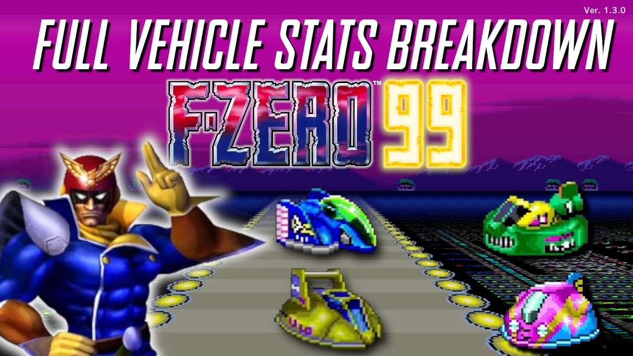 F-Zero 99 Full Vehicle Breakdown: Stats and Characteristics Explained (V 1.3 updates included!)