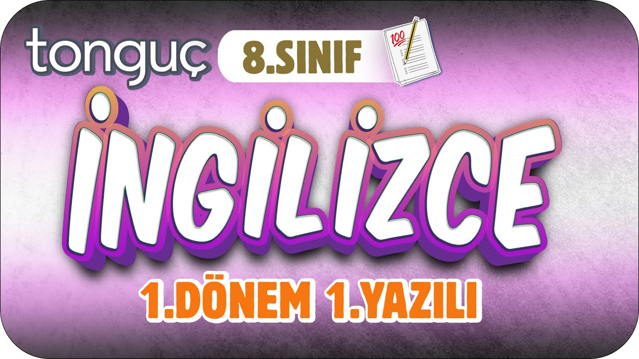 8.Sınıf İngilizce 1.Dönem 1.Yazılıya Hazırlık 📝 #2024