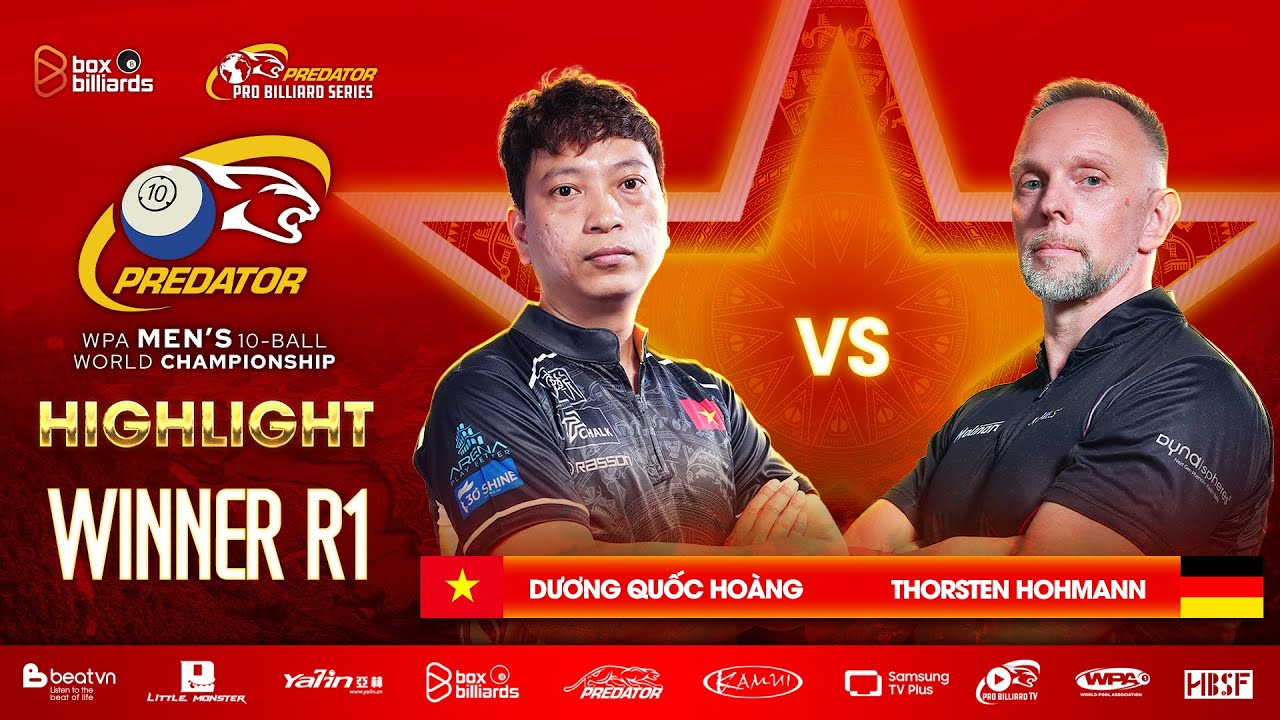 HIGHLIGHT: Dương Quốc Hoàng vs Thorsten Hohmann | 2025 PREDATOR WPA MEN'S 10-BALL WORLD CHAMPIONSHIP