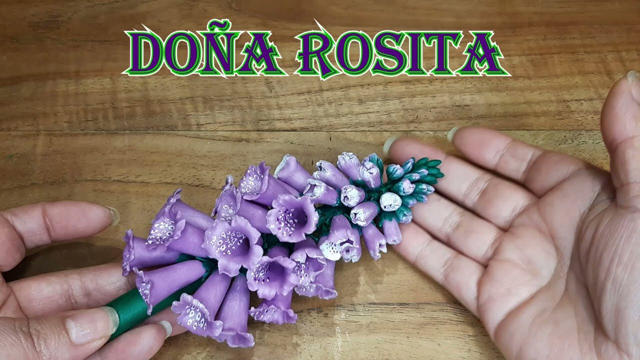 Ramitos de flores en porcelana fria sin moldes / Dedaleras