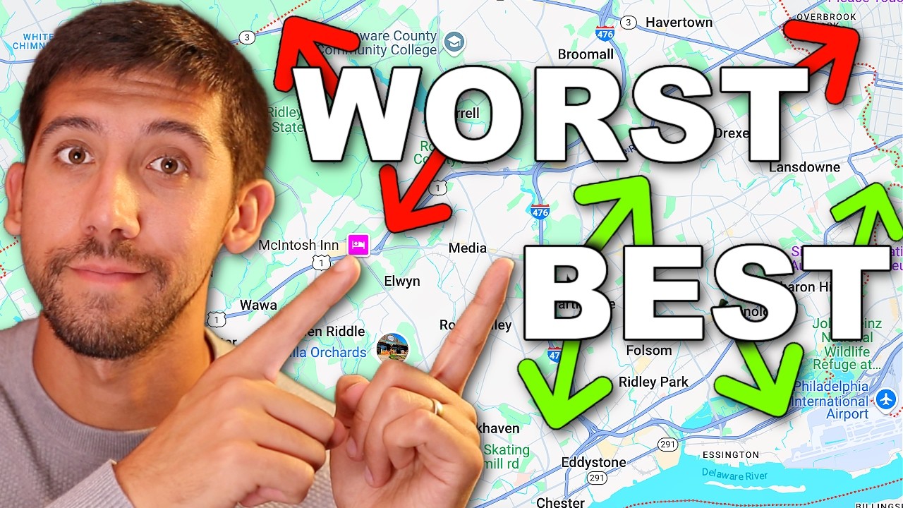 BEST and WORST Towns In Delaware County, PA